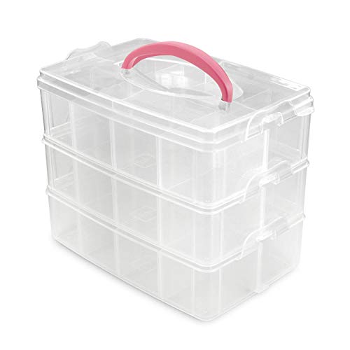 Vaessen Creative Aufbewahrungsbox mit 24 F�chern, Sortierbox gro�, Staubox, Lego Ordnungssystem Transparent f�r Bastelutensilien, Bastelwerkzeuge Aufbewahrung Schmuck Und Spielzeug, 23,1x15,6x18,5cm Vaessen Creative Aufbewahrungsbox mit 24 F�chern, Sortierbox gro�, Staubox, Lego Ordnungssystem Transparent f�r Bastelutensilien, Bastelwerkzeuge Aufbewahrung Schmuck Und Spielzeug, 23,1x15,6x18,5cm von Vaessen Creative