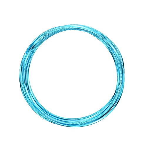 Vaessen Creative Basteldraht und Schmuckdraht 5 m x 2,8 mm x 0,5 mm Blau (Turquoise) – Dreieckig Geprägt - Flexibler Draht zum Basteln für Blumenkranz, Scmuckherstellung und Modellbau von Vaessen Creative