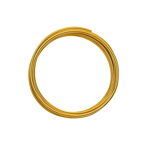 Vaessen Creative Basteldraht und Schmuckdraht 5 m x 2 mm Gold – Flexibler Draht zum Basteln für Blumenkranz, Scmuckherstellung und Modellbau Vaessen Creative Basteldraht und Schmuckdraht 5 m x 2 mm Gold – Flexibler Draht zum Basteln für Blumenkranz, Scmuckherstellung und Modellbau von Vaessen Creative