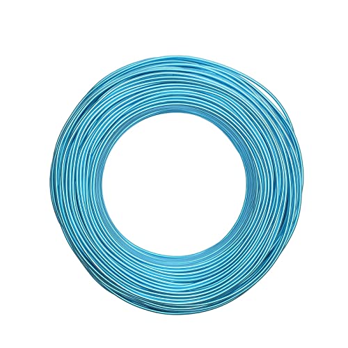 Vaessen Creative Basteldraht und Schmuckdraht 60 m x 2 mm Blau (Turquoise) – Flexibler Draht zum Basteln für Blumenkranz, Scmuckherstellung und Modellbau von Vaessen Creative