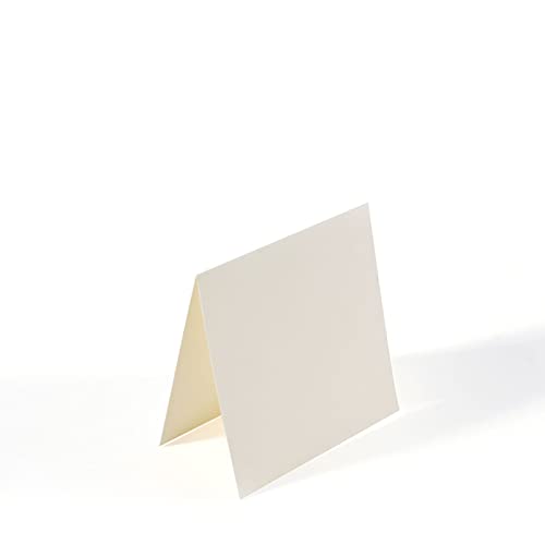 Vaessen Creative Blanko Faltkarten Quadratisch Klein Elfenbein, 25 Stück, passende Briefumschläge erhältlich, Mittel von Vaessen Creative