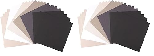 Vaessen Creative Florence Scrapbook-Papier 216 g 6x6-x24 Blatt-Multipack, schwarz, Paper, multicolor, 15 x 15 x 0.8 cm (Packung mit 2) von Vaessen Creative