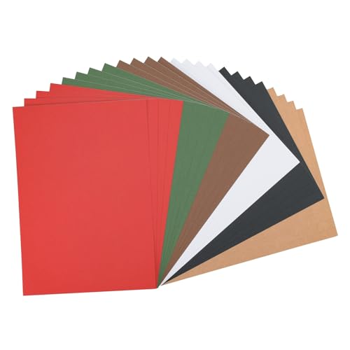 Vaessen Creative Florence Selbstklebend Cardstock - A4 Bastelpapier - A4 - Farbenmix Weihnachten - 24 Stück - Bedruckbares Papier - zum Basteln und Hobbyprojekte von Vaessen Creative