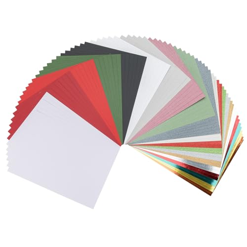 Florence Tonkarton - Bastelkarton A4 - Bastelpapier 75x mit 5 Farben - Scrapbook Papier für Karten Basteln, Stanzen und Papierbasteleien - Bastelset Textur, Perlmutt, Glitzer und Metallic Florence Tonkarton - Bastelkarton A4 - Bastelpapier 75x mit 5 Farben - Scrapbook Papier für Karten Basteln, Stanzen und Papierbasteleien - Bastelset Textur, Perlmutt, Glitzer und Metallic von Vaessen Creative