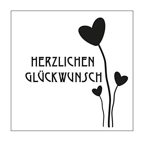 Vaessen Creative Kunst Schablone Stencil, Herzlichen Glückwunsch, zum Hinzufügen Farbiger Muster und Strukturen zu Bastelprojekte, 15 x 15 cm von Vaessen Creative