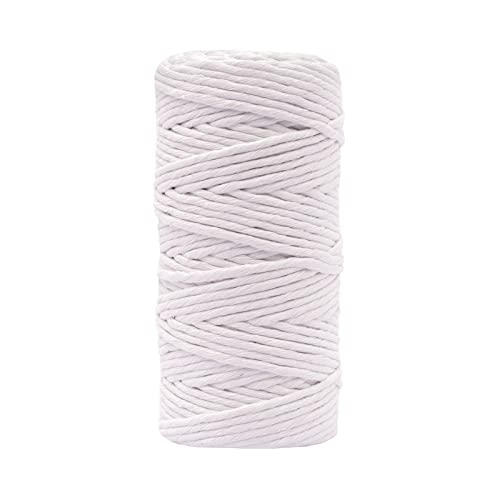 Vaessen Creative Makramee Garn Weiß, 3mm x 100 m, 100% Baumwolle, in Verschiedenen Farben Verfügbar, DIY, Basteln von Dekoration Wie Blumenampel, Wandbehang, Windlicht, Traumfänger von Vaessen Creative