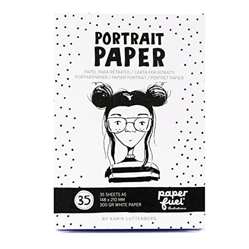 Vaessen Creative PF203603 Paperfuel Porträtpapier DIN A5, Weiß, Papier zum Zeichnen und Malen von Gesichtern, Bildern und Skizzen, White, Einheitsgröße Vaessen Creative PF203603 Paperfuel Porträtpapier DIN A5, Weiß, Papier zum Zeichnen und Malen von Gesichtern, Bildern und Skizzen, White, Einheitsgröße von Vaessen Creative