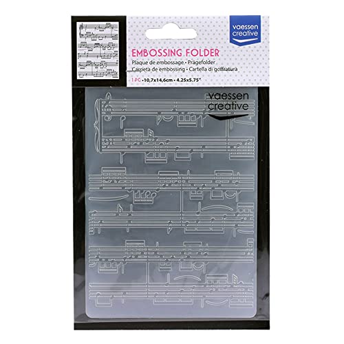 Vaessen Creative Prägefolder Notenblatt, 5,7x4,25x0,19 inches Vaessen Creative Prägefolder Notenblatt, 5,7x4,25x0,19 inches von Vaessen Creative