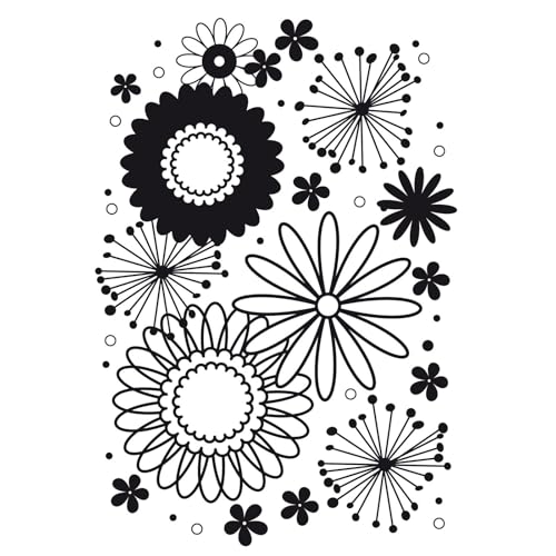 Vaessen Creative Prägeschablone Blumenrausch 12,7 x 17,7 cm – Embossing Folder für Karten Basteln, Scrapbooking, Journaling – Wiederverwendbar, Präzise Ergebnisse, Für Stanzmaschinen von Vaessen Creative