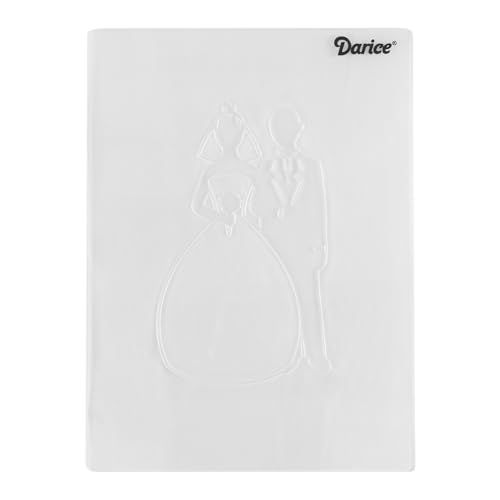 Vaessen Creative Prägeschablone Braut & Bräutigam 14,6 x 10,7 cm – Embossing Folder für Karten Basteln, Scrapbooking, Journaling – Wiederverwendbar, Präzise Ergebnisse, Für Stanzmaschinen von Vaessen Creative