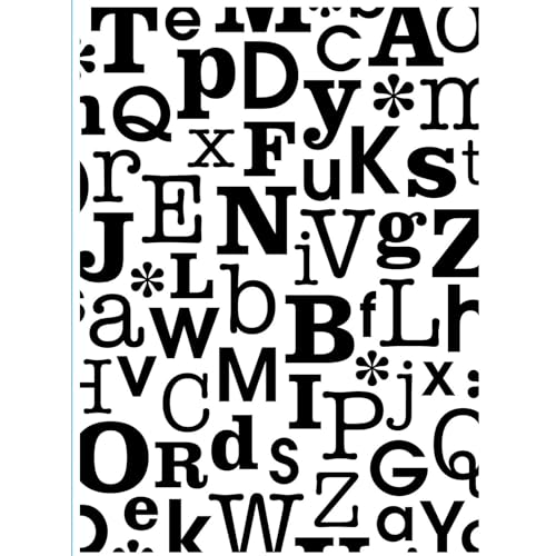 Vaessen Creative Prägeschablone Buchstaben 14,6 x 10,7 cm – Embossing Folder für Karten Basteln, Scrapbooking, Journaling – Wiederverwendbar, Präzise Ergebnisse, Für Stanzmaschinen von Vaessen Creative