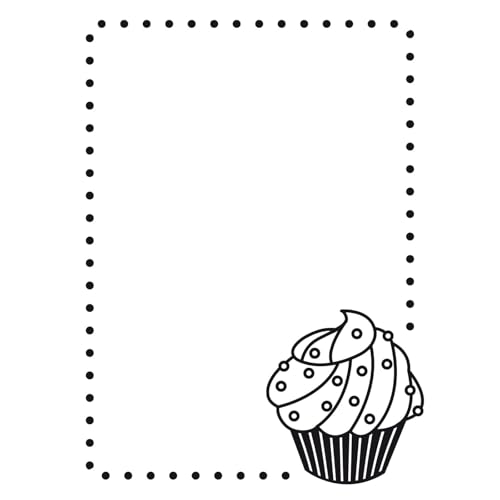 Vaessen Creative Prägeschablone Cupcake Ecke 14,6 x 10,7 cm – Embossing Folder für Karten Basteln, Scrapbooking, Journaling – Wiederverwendbar, Präzise Ergebnisse, Für Stanzmaschinen von Vaessen Creative
