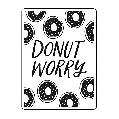Vaessen Creative Prägeschablone Donut Worry 14,6 x 10,7 cm – Embossing Folder für Karten Basteln, Scrapbooking, Journaling – Wiederverwendbar, Präzise Ergebnisse, Für Stanzmaschinen von Vaessen Creative