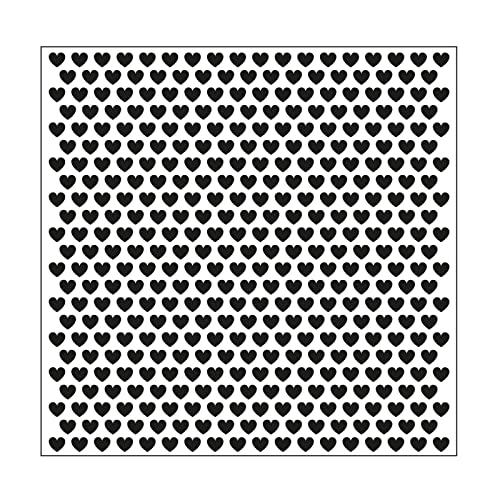 Vaessen Creative Prägeschablone Folder, Kleine Herzchen, Zum Hinzufügen von Strukturen, Muster und Hintergründe auf Karten oder Scrapbook-Seiten, 15 x 15 cm Vaessen Creative Prägeschablone Folder, Kleine Herzchen, Zum Hinzufügen von Strukturen, Muster und Hintergründe auf Karten oder Scrapbook-Seiten, 15 x 15 cm von Vaessen Creative