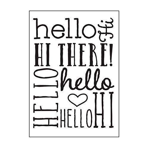 Vaessen Creative Prägeschablone Hello 14,6 x 10,7 cm – Embossing Folder für Karten Basteln, Scrapbooking, Journaling – Wiederverwendbar, Präzise Ergebnisse, Für Stanzmaschinen von Vaessen Creative