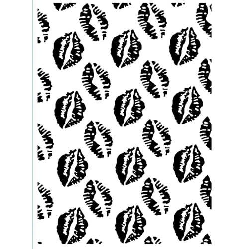 Vaessen Creative Prägeschablone Küssende Lippen 14,6 x 10,7 cm – Embossing Folder für Karten Basteln, Scrapbooking, Journaling – Wiederverwendbar, Präzise Ergebnisse, Für Stanzmaschinen von Vaessen Creative