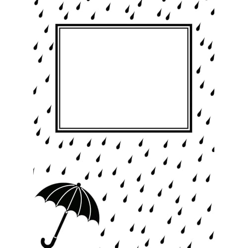 Vaessen Creative Prägeschablone Regentropfen & Regenschirm 14,6 x 10,7 cm – Embossing Folder für Karten Basteln, Scrapbooking, Journaling – Wiederverwendbar, Präzise Ergebnisse, Für Stanzmaschinen von Vaessen Creative