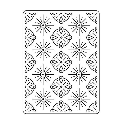 Vaessen Creative Prägeschablone Tribal 14,6 x 10,7 cm – Embossing Folder für Karten Basteln, Scrapbooking, Journaling – Wiederverwendbar, Präzise Ergebnisse, Für Stanzmaschinen von Vaessen Creative