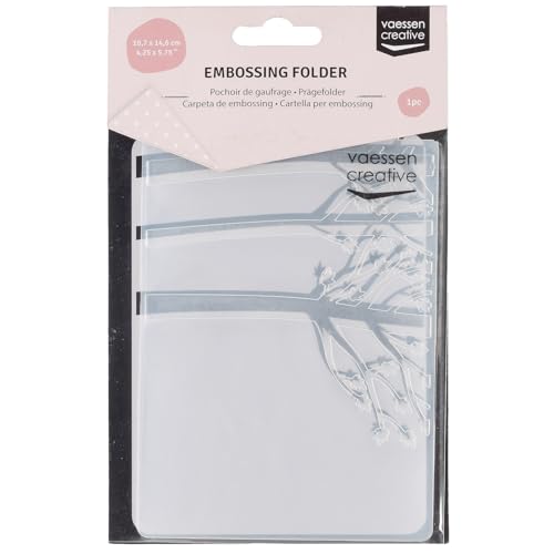 Vaessen Creative Prägeschablone Wald 14,6 x 10,7 cm – Embossing Folder für Karten Basteln, Scrapbooking, Journaling – Wiederverwendbar, Präzise Ergebnisse, Für Stanzmaschinen von Vaessen Creative