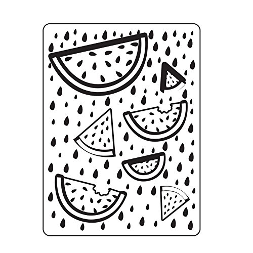 Vaessen Creative Prägeschablone Wassermelone 14,6 x 10,7 cm – Embossing Folder für Karten Basteln, Scrapbooking, Journaling – Wiederverwendbar, Präzise Ergebnisse, Für Stanzmaschinen von Vaessen Creative