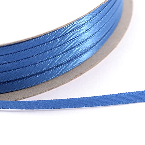 Vaessen Creative Satinband, Blau, 3 mm x 100 m Doppelsatinband, Schleifenband, Dekoband, Geschenkband, Stoffband für Hochzeit, Taufe und Geburtstagsgeschenke von Vaessen Creative