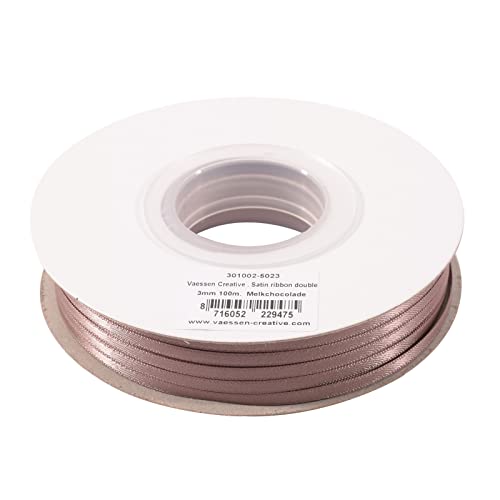 Vaessen Creative Satinband 3mmx100m Schokoladen Braun, Schleifenband, Dekoband, Bänder zum Basteln, Stoffbänder für Hochzeit, Taufe Und Geburtstagsgeschenke Vaessen Creative Satinband 3mmx100m Schokoladen Braun, Schleifenband, Dekoband, Bänder zum Basteln, Stoffbänder für Hochzeit, Taufe Und Geburtstagsgeschenke von Vaessen Creative