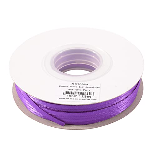 Vaessen Creative 301002-5016, Lila, Satinband, 3 mm x 100 m Doppelsatinband, Schleifenband, Dekoband, Geschenkband, Stoffband für Hochzeit, Taufe und Geburtstagsgeschenke, Satin, 3MM, meter Vaessen Creative 301002-5016, Lila, Satinband, 3 mm x 100 m Doppelsatinband, Schleifenband, Dekoband, Geschenkband, Stoffband für Hochzeit, Taufe und Geburtstagsgeschenke, Satin, 3MM, meter von Vaessen Creative