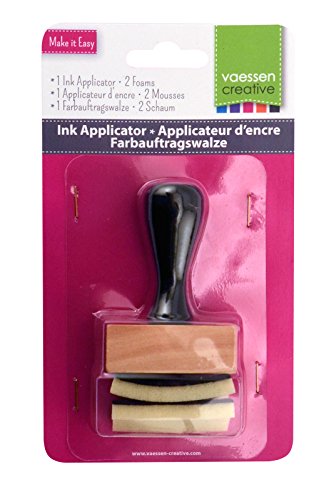 Vaessen Creative Tinte Applikator | Holz & Schaum, Wood, Black, 6 x 4 x 2 cm von Vaessen Creative