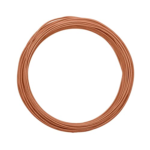 Vaessen Creative Basteldraht und Schmuckdraht 30 m x 2 mm Orange Copper – Rund Geprägt - Flexibler Draht zum Basteln für Blumenkranz, Scmuckherstellung und Modellbau von Vaessen Creative