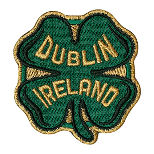 VAGABOND HEART Dublin Irland Reise-Aufnäher, Kleeblatt von Vagabond Heart