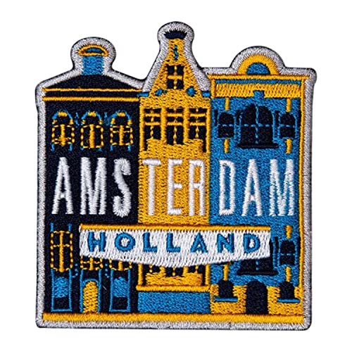Vagabond Heart Amsterdam Patch – Niederlande Souvenir – Amsterdam Iron on Travel Badge von Vagabond Heart