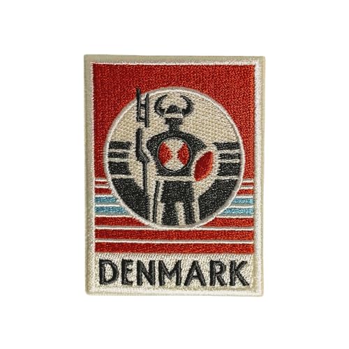 Vagabond Heart Dänemark Aufnäher zum Aufbügeln – Dänemark Souvenir – dänisches Abzeichen – Dänemark Patch von Vagabond Heart