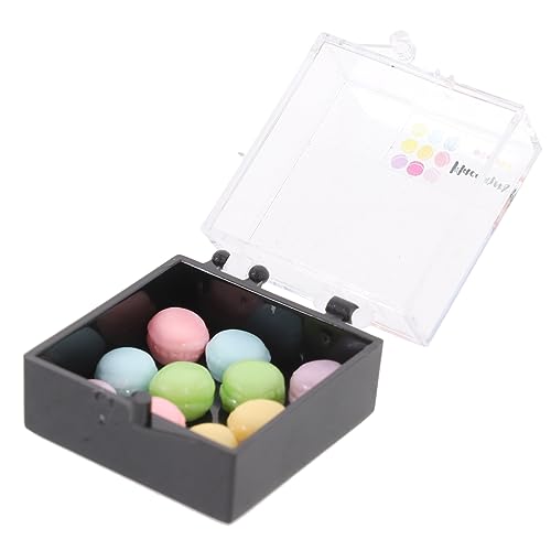Vaguelly 1 Box Miniatur Lebensmittel Puppenhaus Macaron Dekorative Mini Dessert Modell Kunststoff Gefälschte Lebensmittel Ornament von Vaguelly