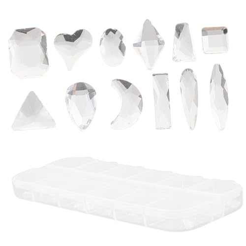 Vaguelly 1 Karton Nail Art Strasssteine Set Fächer DIY Nagelschmuck aus Robustem für Maniküre und Kreative Nail Art Designs Dekoration für Strahlende Nägel von Vaguelly