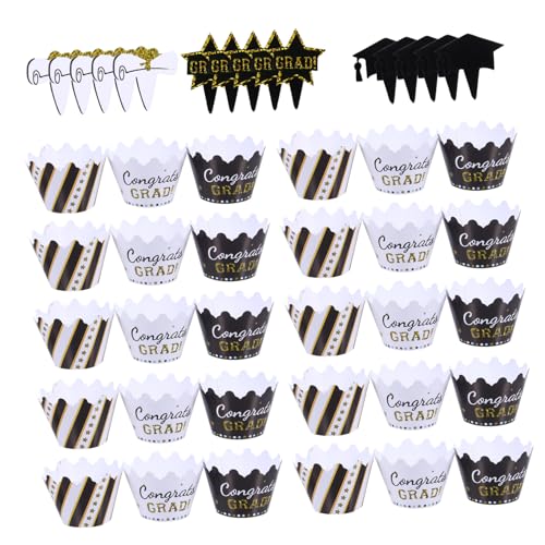 Vaguelly 1 Satz Abschlusstorte Umgeben Abschlussfeier Kuchendekoration Abschlussfeier Cupcake Dekoration Jumbo Goldene Tortendekoration Abschlusstortenaufsätze Und -ränder Kuchen Picks 24st Vaguelly 1 Satz Abschlusstorte Umgeben Abschlussfeier Kuchendekoration Abschlussfeier Cupcake Dekoration Jumbo Goldene Tortendekoration Abschlusstortenaufsätze Und -ränder Kuchen Picks 24st von Vaguelly