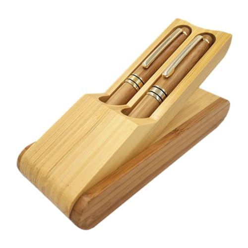 Vaguelly 1 Satz Bamboo Füllfederhalter mit Stiften und Faltbarem Stiftetui Tragbar für Büro Schule Geschenkidee für Besondere Anlässe Vaguelly 1 Satz Bamboo Füllfederhalter mit Stiften und Faltbarem Stiftetui Tragbar für Büro Schule Geschenkidee für Besondere Anlässe von Vaguelly