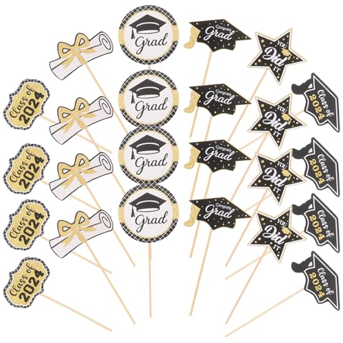 Vaguelly 1 Satz Cupcake Topper Für Graduierungsfeier Dekoration Für Kuchen Und Desserts Geeignet Für Abschlussfeiern Bringt Festliche Und Spaß Jede Party 24 Stück Vaguelly 1 Satz Cupcake Topper Für Graduierungsfeier Dekoration Für Kuchen Und Desserts Geeignet Für Abschlussfeiern Bringt Festliche Und Spaß Jede Party 24 Stück von Vaguelly