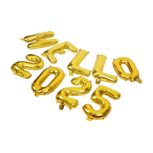 Vaguelly 1 Satz Hello Folienballon Set Neujahrsdekorationen für Partys Langlebige Aluminiumfolie Einfache Installation für Festliche Anlässe und Feierlichkeiten von Vaguelly