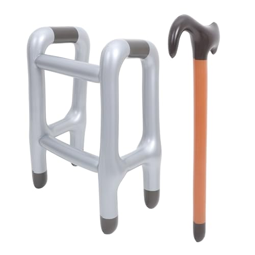 Vaguelly 1 Satz Inflatable Crutch Toy für Halloween Kreativer Gehstock Prop aus PVC für Partys Kostüm Events Scherze Sicher und Leicht zu Handhaben von Vaguelly