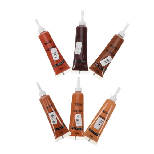 Vaguelly 1 Satz Möbelreparaturpaste Einfügen Spachtelmasse Für Schränke Patch Kratzschutz Für Dunkles Holz Tragbarer Holzfüller Holzspachtelmasse Paste Zur Holzreparatur 6 Stück von Vaguelly
