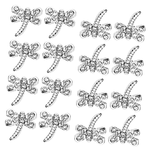 Vaguelly 1 Satz Obst-nail-art-anhänger Reiz Für Libelle Dekoration Libelle Nagel Strass Diy Nails Nail Decoration Bling-nail-art-anhänger Nagelkunst-anhänger Legierung Silver 20 Stück von Vaguelly