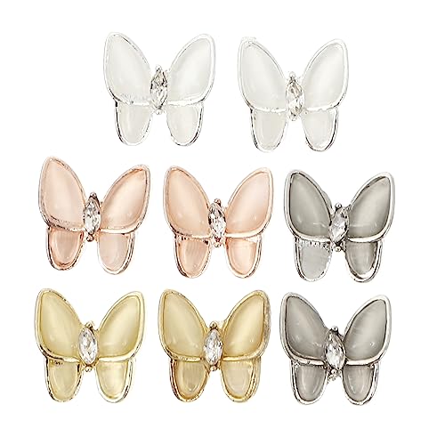 Vaguelly 1 Satz Opal-Schmetterling abschlussfeier nail maniküre set Nagelkunst Dekoration kunstnägel set aufkleber DIY-Maniküre-Anhänger Maniküre-Stollen Nagelkunstabziehbilder Legierung von Vaguelly
