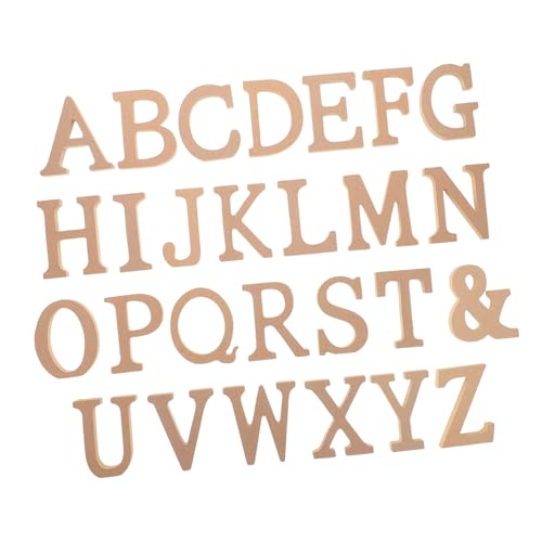 Vaguelly 1 Satz Rustikale Holzbuchstaben Unvollendete Buchstaben für Diy Bastelprojekte Dekoration für Hochzeiten Fotografie und Kinderzimmer Vielseitig Einsetzbar Natürlicher von Vaguelly