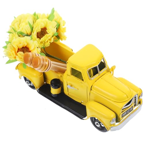 Vaguelly 1 Satz Rustikalen Bienen Dekorationen für mit Mini Farm Honigtruck Künstlicher Honig und Gelber Sonnenblume für Tisch und Regal für Bienenfest und Frühlingsfeiern von Vaguelly