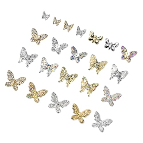 Vaguelly 1 Satz Schmetterling Nageldekoration Nagel Strasssteine Pailletten Nagelaufkleber Nagelschmuck Nagelanhänger Maniküre Anhänger Nageltransferaufkleber Edelsteine 22 Stück Vaguelly 1 Satz Schmetterling Nageldekoration Nagel Strasssteine Pailletten Nagelaufkleber Nagelschmuck Nagelanhänger Maniküre Anhänger Nageltransferaufkleber Edelsteine 22 Stück von Vaguelly