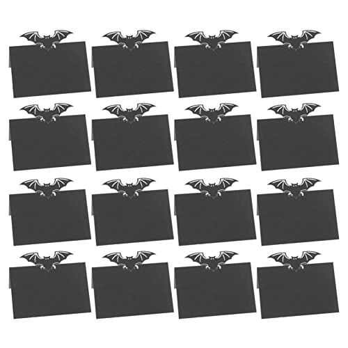 Vaguelly 1 Satz Schwarze Tischkarten Für Halloween Platzkarten Mit Leerem Design Für Hochzeiten Partys Und Besondere Anlässe 50 Stück Vaguelly 1 Satz Schwarze Tischkarten Für Halloween Platzkarten Mit Leerem Design Für Hochzeiten Partys Und Besondere Anlässe 50 Stück von Vaguelly