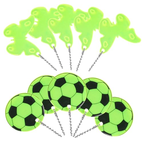 Vaguelly 1 Satz Sicherheits Reflektoren Schlüsselanhänger für Rucksack Wasserdichte Butterfly Fußball Anhänger Teiliges für Erhöhte Sichtbarkeit und Dekoration von Vaguelly