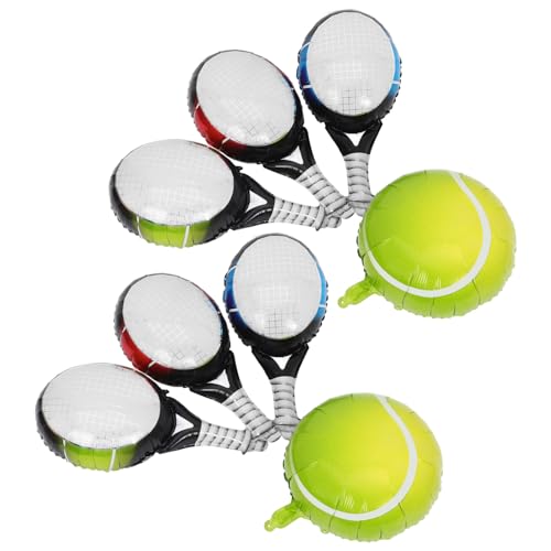 Vaguelly 1 Satz Tennis Ballon Dekoration Set Teilig Aluminiumfolie Sport Themen Party Deko für Tennisliebhaber Grüne und Blaue Tennisball Designs Einfach Aufzuhängen für Geburtstagsfeiern von Vaguelly