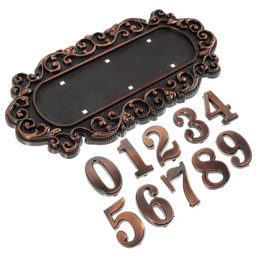 Vaguelly 1 Satz Vintage Türschild mit Nummer Antikes Design Hochwertige Türplakette für Hausnummern Elegantes Schild für Wohnhäuser von Vaguelly