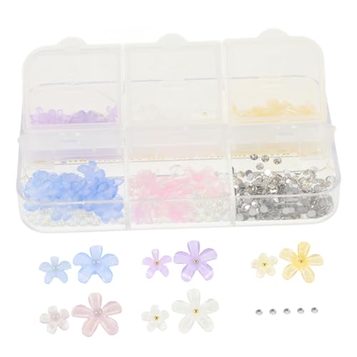 Vaguelly 1 Schachtel Blumen Nail Charms Bunte Nagelkunst Dekoration Kunststoff Nail Art Zubehör DIY Maniküre für Zuhause und Salon Vaguelly 1 Schachtel Blumen Nail Charms Bunte Nagelkunst Dekoration Kunststoff Nail Art Zubehör DIY Maniküre für Zuhause und Salon von Vaguelly